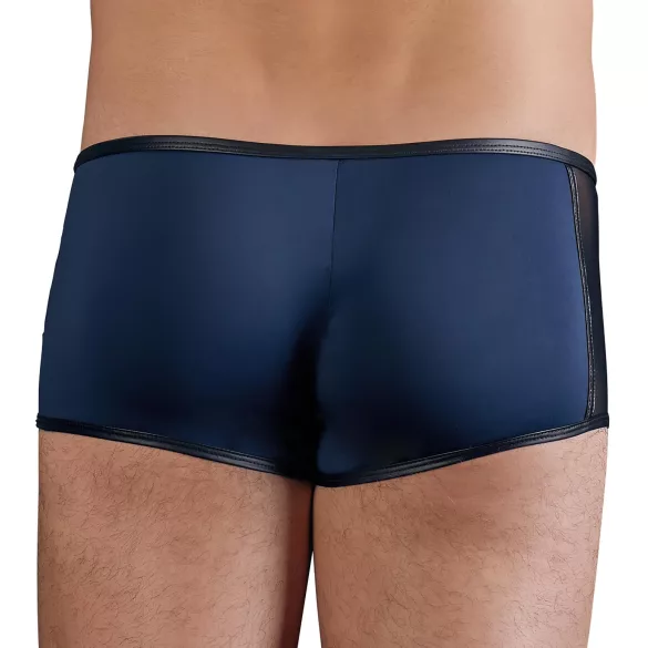 NEK - boxershorts til mænd - blondeindsats, snøre, net - sort/blå - L