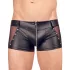 Svenjoyment - skinnende herreboxershorts med lynlås (sort) - M