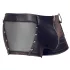 Svenjoyment - skinnende herreboxershorts med lynlås (sort) - L