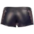 Svenjoyment - skinnende herreboxershorts med lynlås (sort) - L