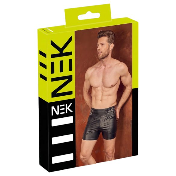 NEK - forlænget herreshorts med metalspænde (sort) - M