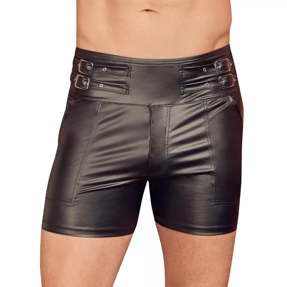 NEK - herreshorts - forlænget model med metalknap - sort - M