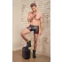 NEK - herreboxershorts med lynlås - rød sideindsats - sort