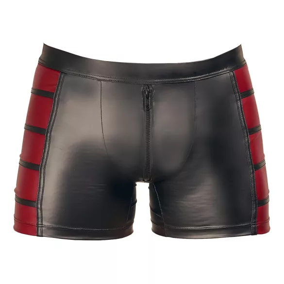 NEK - herreboxershorts med lynlås - rød sideindsats - sort