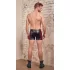 NEK - herreboxershorts med lynlås - rød sideindsats - sort - XL