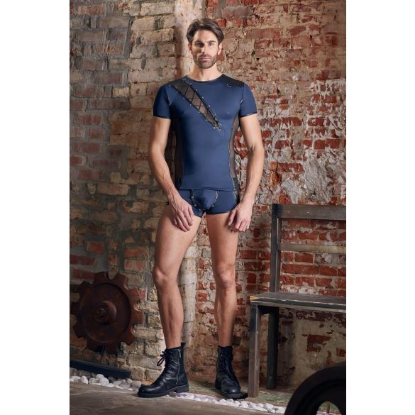 NEK - herre top - snøre og netindsats - sort/blå