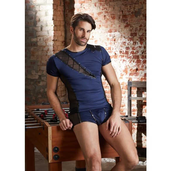 NEK - herre top - snøre og netindsats - sort/blå