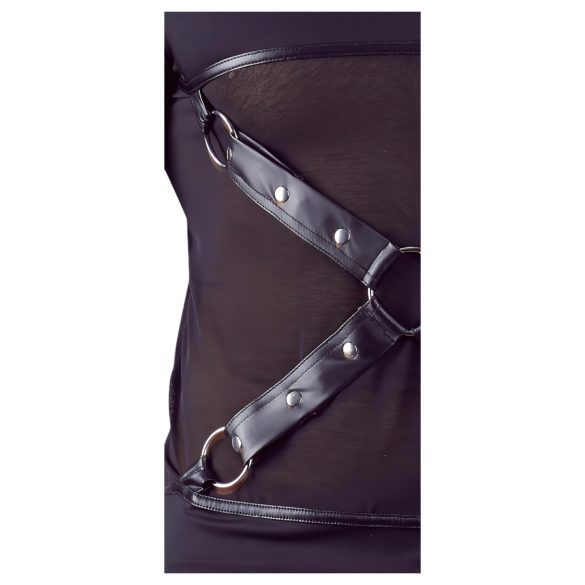 NEK - langærmet herretrøje med krydsstropper (sort)