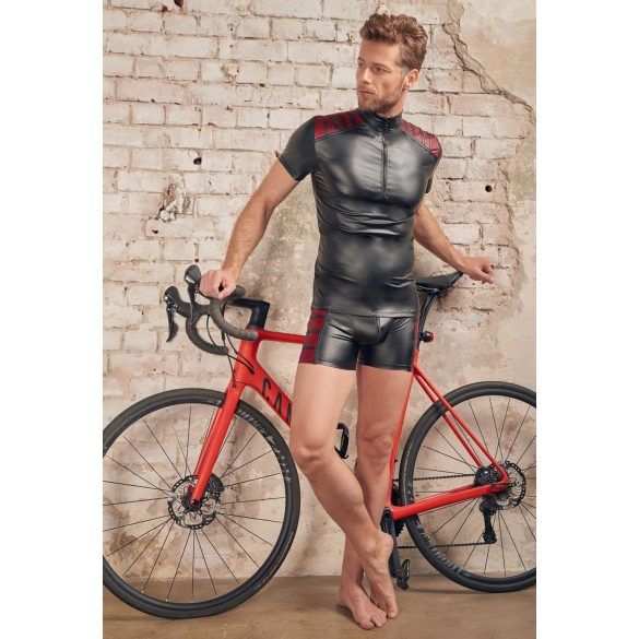 NEK - sort jakke til mænd med røde detaljer (sort)