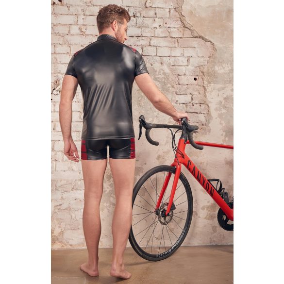 NEK - sort jakke til mænd med røde detaljer (sort)