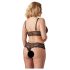 Cottelli Plus Size - Lace BH Sæt (Sort) - XXXL
