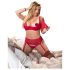 / Cottelli Plus Size - alsidigt undertøjssæt (rød) - 90D/XL