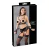 Cottelli Bondage - lingerisæt med blonder - 5 dele - L