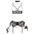 Cottelli Bondage - lingerisæt med blonder - 5 dele - L