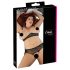 Cottelli Plus Size - perle-bh sæt (sort)