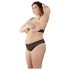 Cottelli Plus Size - perle-bh sæt (sort)