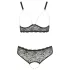 Cottelli Plus Size - bh sæt med perler - sort - 2XL