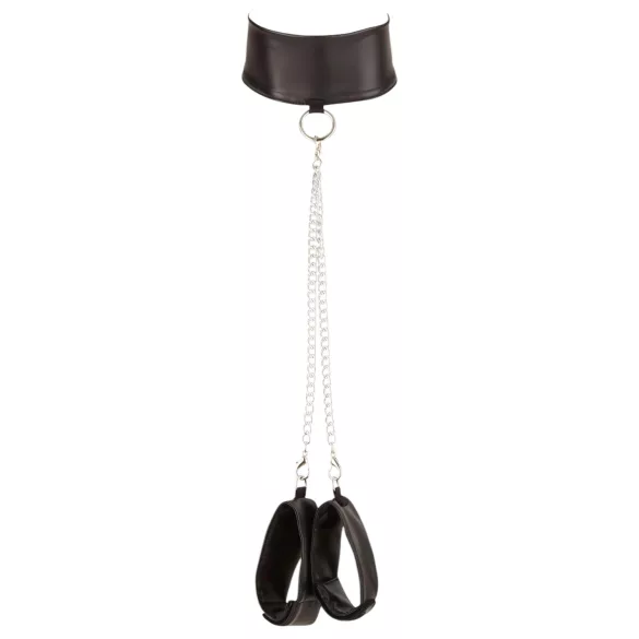 Cottelli Bondage - lingerisæt med blonder og glans - 4 dele