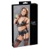 Cottelli Bondage - skinnende blonder lingeri sæt (4 dele) - XL