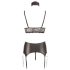 Cottelli Bondage - skinnende blonder lingeri sæt (4 dele) - XL