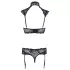 Cottelli - blonde-bh sæt med krave (sort) - 80B/M