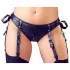 Cottelli Bondage - bh-sæt med håndjern - blank sort - L