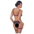 Cottelli - bodyharness med kæde - 2 dele - sort - L