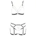 Cottelli - bodyharness med kæde - 2 dele - sort - L