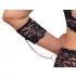 Cottelli Bondage Plus Size - blonde bh-sæt (sort)