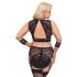 Cottelli Bondage Plus Size - blonder bh-sæt (sort) - 3XL