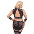 Cottelli Bondage Plus Size - blonde bh-sæt (sort) - 3XL