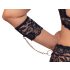 Cottelli Bondage Plus Size - blonder bh-sæt (sort) - 3XL