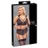 Cottelli Bondage Plus Size - blonder bh-sæt (sort) - 4XL