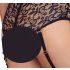 Cottelli Bondage Plus Size - blonder bh-sæt (sort) - 4XL