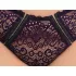 Cottelli Plus Size - gennemsigtigt mønstret bh-sæt (lilla)