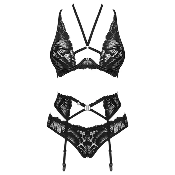Obsessive Alessya - blondelingeri sæt (sort)