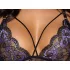 Cottelli - 3-delt blonderlingeriesæt (sort-violet) - XL