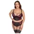 Cottelli Plus Size - bh sæt - rød - store størrelser - 90C/XL