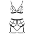 Cottelli - lingerie sæt - 2-delt harness - sort - M