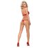 Obsessive 838-SET-3 - stropløs blonde-bh sæt (rød)