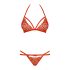 Obsessive 838-SET-3 - stropløs blonde-bh sæt (rød)
