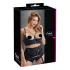 Cottelli Plus Size - bh med stropper og ringe (sort) - 85E