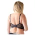 Cottelli Plus Size - bh med stropper og ringe (sort) - 85E