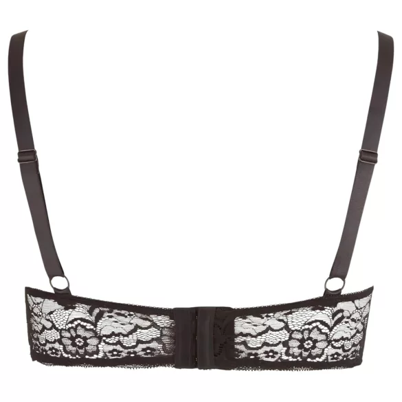 Cottelli Plus Size - bh med stropper og ringe (sort) - 85E