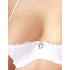 Cottelli - bh sæt med snøre og blonde - hvid - 80B/M
