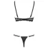 Cottelli - bh med stropper og ringe - tanga - sort