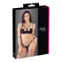Cottelli - bh med stropper og ringe - tanga - sort - 80B/M