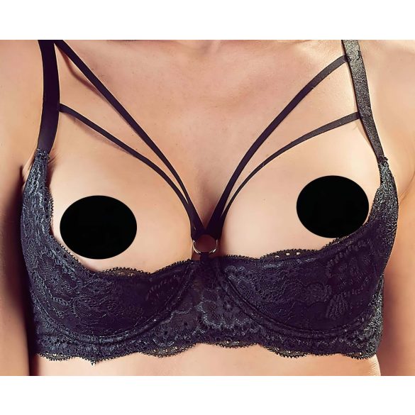 Cottelli - strop bh med ringe og g-streng (sort) - 80C/M