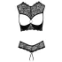 Cottelli - åbent bh-sæt - sort - lingeriesæt - 80B/M