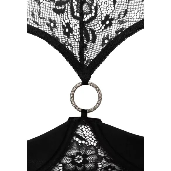 Cottelli - åbent bh-sæt - sort - lingeriesæt - 80B/M